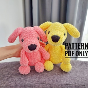 Crochet Puppy Pattern – Amigurumi Dog Plushie (PDF Pattern)