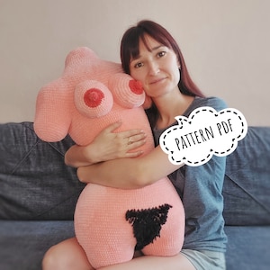 Funny Adult Crochet Body Pillow Pattern: Humorous Home Decor (PDF Pattern)