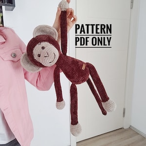 Patrón de mono de crochet: Juguete amigurumi Michael (Patrón PDF)