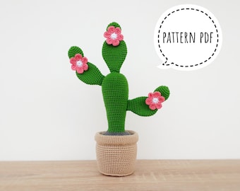 Cactus PDF Pattern, home decor toys pattern, amigurumi pattern, crochet cactus home decor