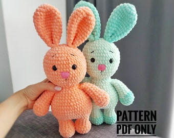 Crochet Plushie Bunny Pattern: Stuffed Animal Toy (PDF Pattern)