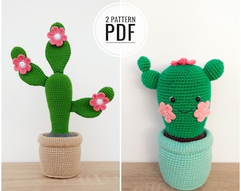 Cactus PDF Pattern, home decor toys pattern, amigurumi pattern, crochet cactus home decor