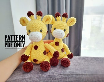 PDF plush Giraffe Crochet Pattern, Geoff the Giraffe Crochet Pattern, Giraffe Amigurumi Pattern (English)