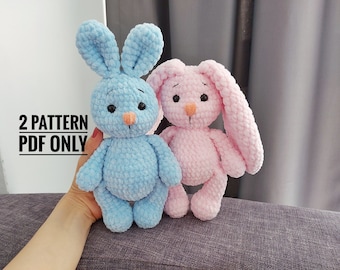 Crochet Bunny Amigurumi Pattern | Plush Rabbit Toy (PDF Pattern)