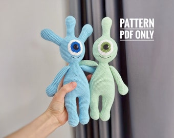 Patrón Amigurumi Niño Alien, Patrón juguetes crochet, patrón amigirumi