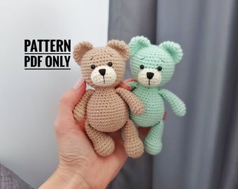 Crochet Teddy Bear Pattern – Amigurumi Bear Toy (PDF)
