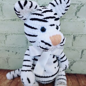 Crochet White Tiger Toy Pattern: Easy Amigurumi Animal (PDF Pattern) image 5