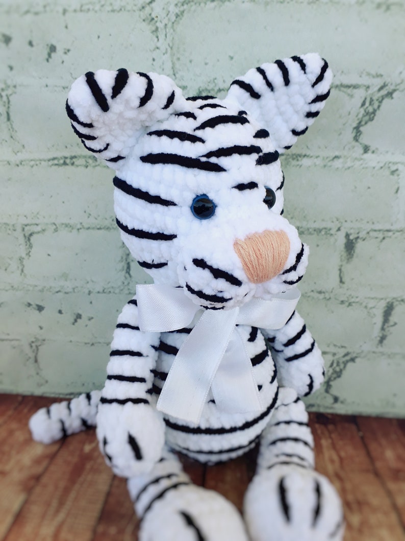 Crochet White Tiger Toy Pattern: Easy Amigurumi Animal (PDF Pattern) image 5