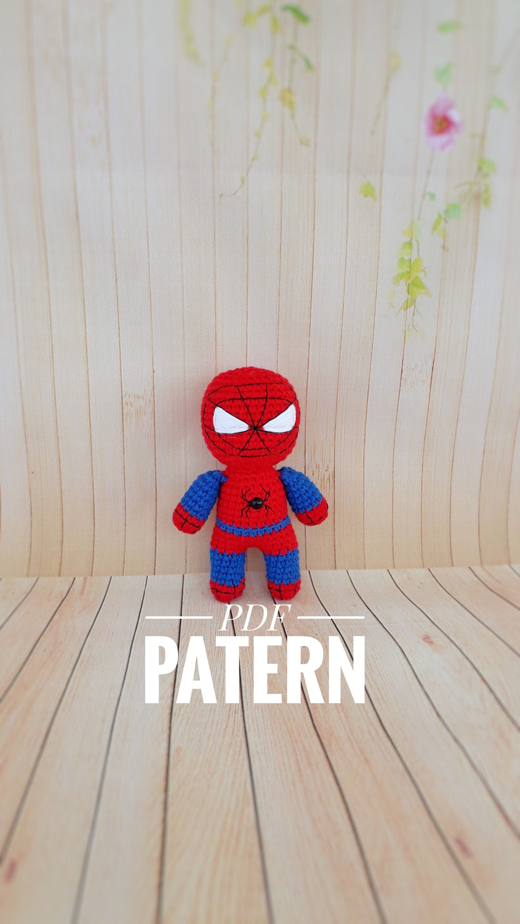 Spiderman pattern, crochet spiderman toy, Amigurumi spider-man toy pattern, Inspired by comics heroes, Birthday gift Superhero boys room
