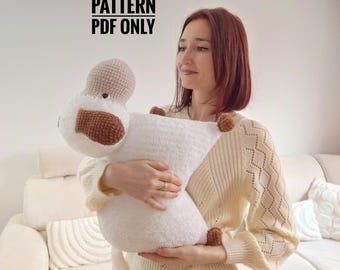 Patroon gehaakt lamskussen: amigurumi pluche kussen (pdf-tutorial)