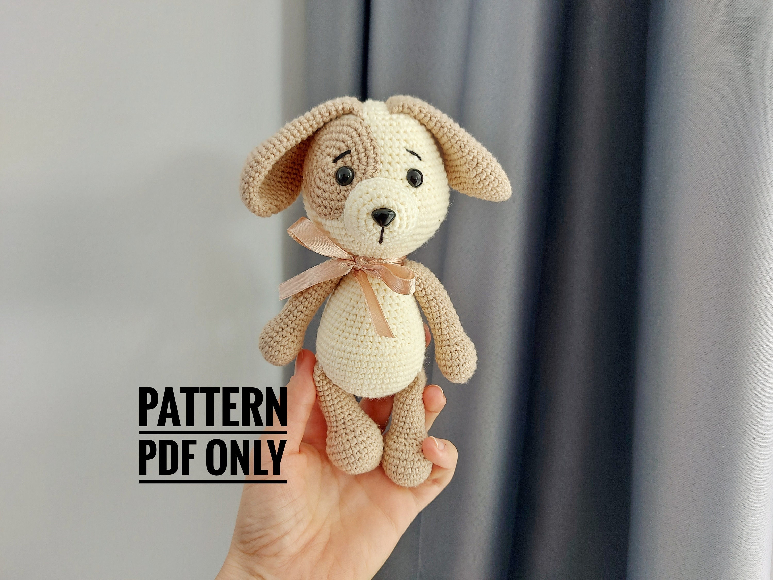 Amigurumi Crochet Dog Pattern PDF. Zeus the Doberman. Puppy 