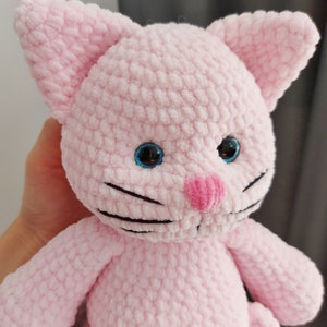 Virkat kattamigurumimönster: Kattungeplyschleksak (PDF) bild 3