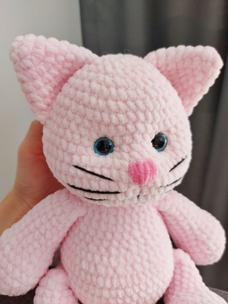 Virkat kattamigurumimönster: Kattungeplyschleksak (PDF) bild 3