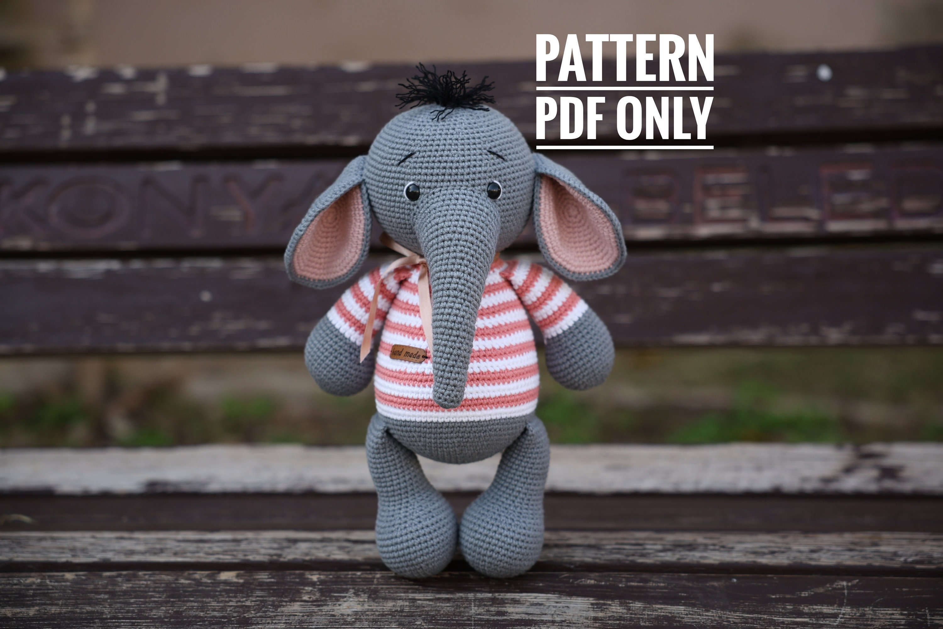 Crochet Elephant Pattern PDF – Amigurumi Stuffed Toy Tutorial - Etsy