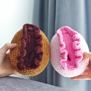 Crochet Vulva Gift | Funny Amigurumi Plush | Mature Gag Gift for Her | Feminist Handmade Decor | Personalized Genital Toy