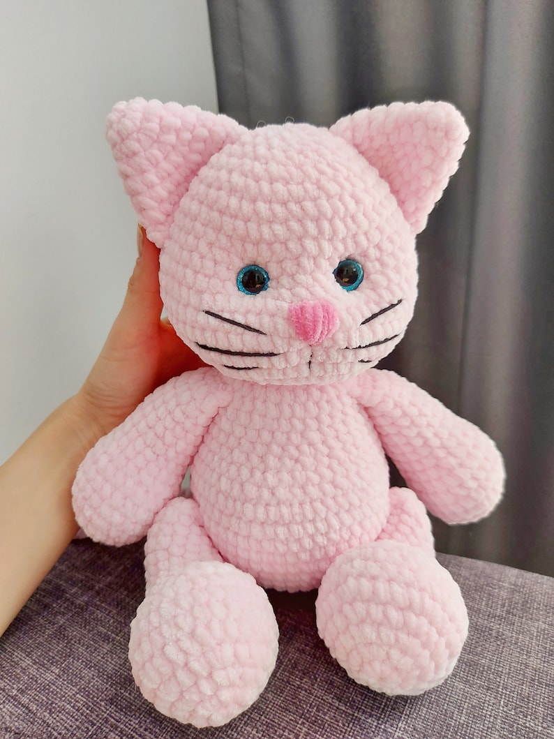 Virkat kattamigurumimönster: Kattungeplyschleksak (PDF) bild 2