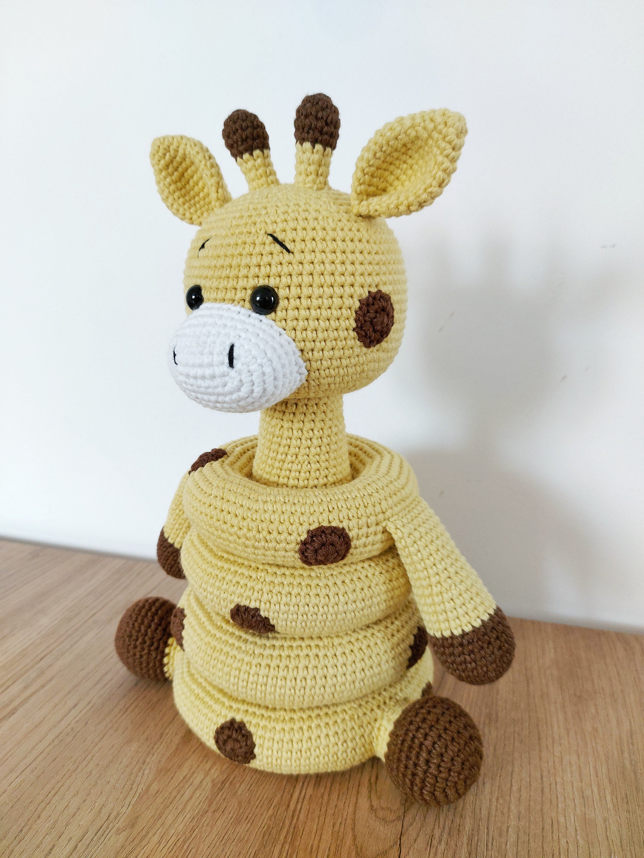 38 Giraffe Crochet Patterns for Amigurumi, Hats, Appliques, and Plush Designs 16 Crochet Stacking Giraffe Toy Pattern: Montessori Stuffed