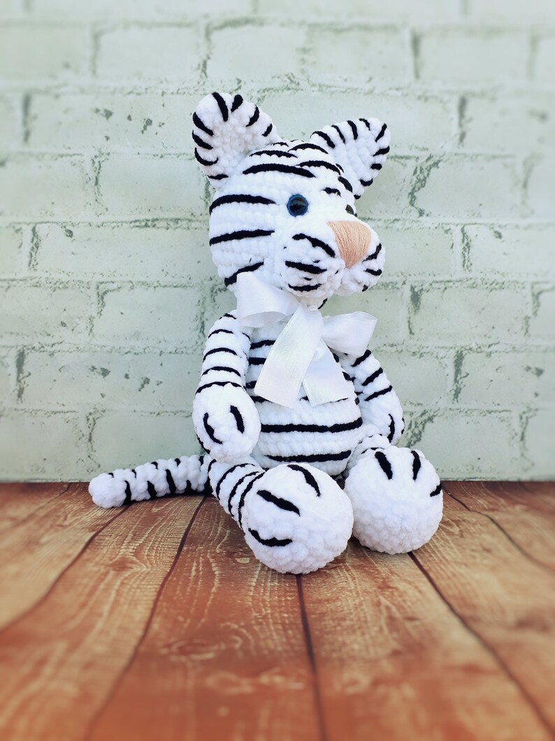 Crochet White Tiger Toy Pattern: Easy Amigurumi Animal (PDF Pattern) image 7
