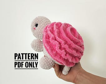 Crochet Turtle Pattern: Amigurumi Sea Turtle Plush Toy (PDF)