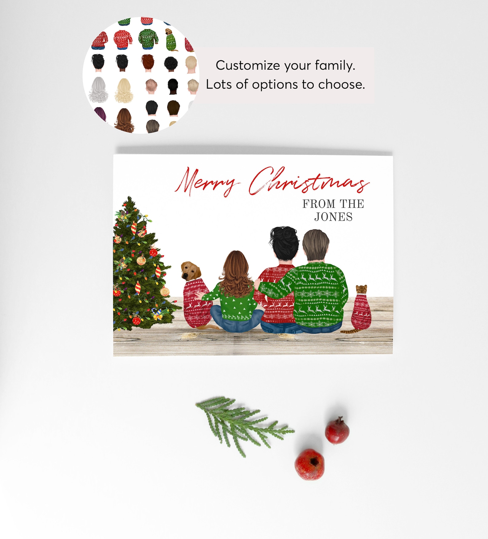 Christmas Family Card Template Printable Merry Christmas Etsy Christmas Family Card Template Printable Merry Christmas Etsy