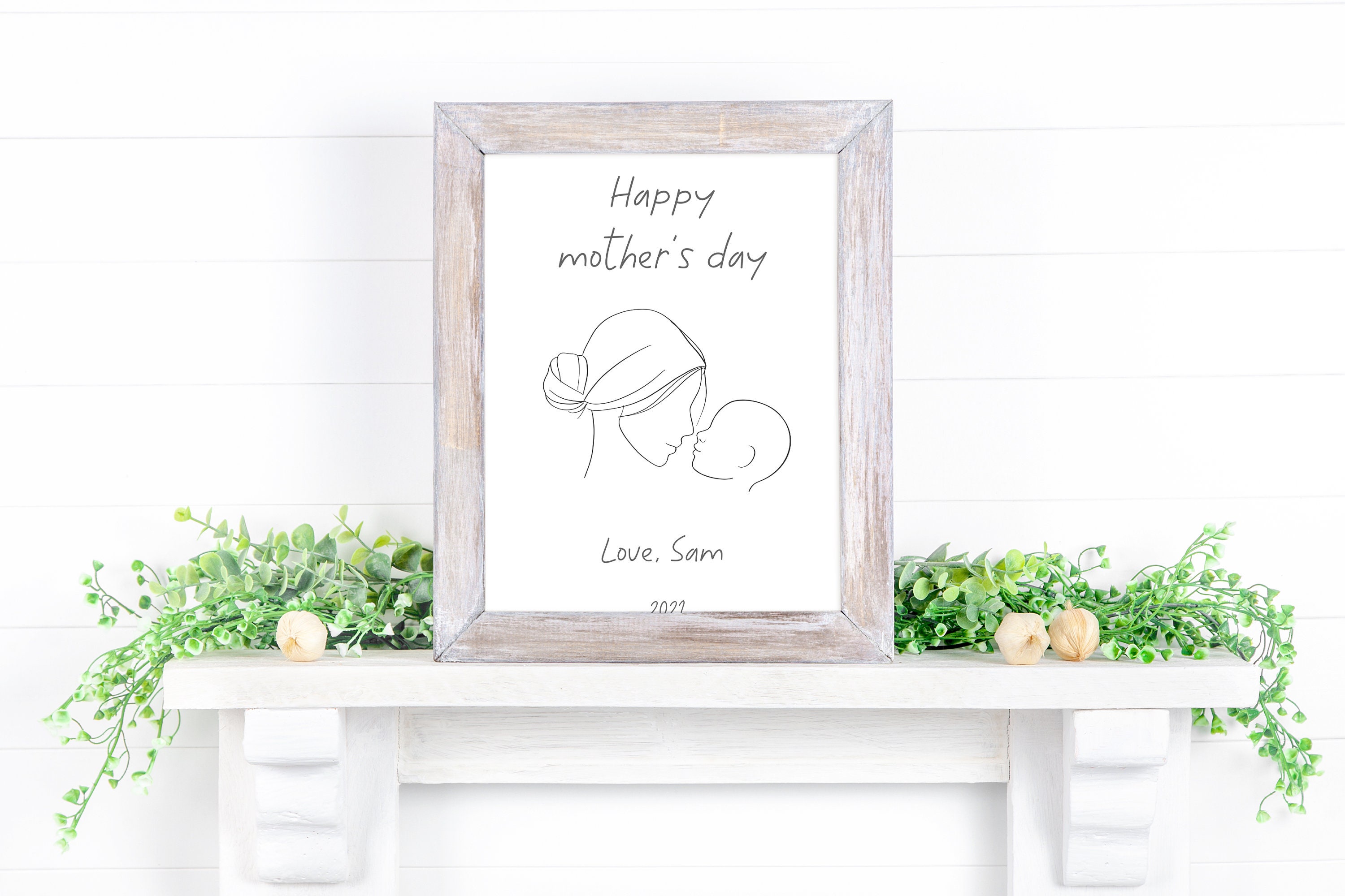Personalized Wall Art For Mom First Mothers Day Gift From Etsy
