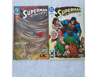 DC Superman Action Comics 722 724 Lot 1996 Modern Age Twister Michelinie E2
