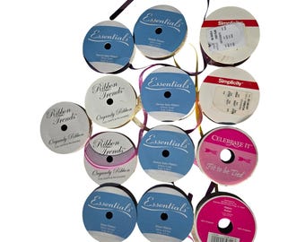 Mixed Ribbon Lot Essentials Ribbon Trends Simplicity Sequin Organdy 14pc A5