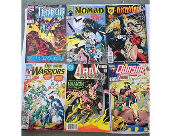 Marvel DC Amalgam Comic Lot Terror Nomad Assassins New Warriors Arak Quasar E2