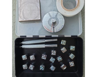 ImpressArt Metal Stamping Kit Nature Design Stamps Steel Block and Tools Set A2