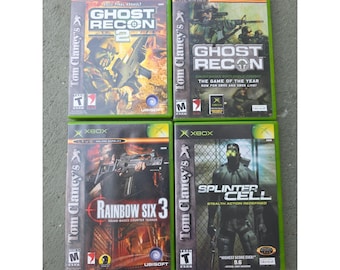 Tom Clancy Xbox Game Lot Ghost Recon 1 & 2 Rainbow Six 3 Splinter Cell Bundle