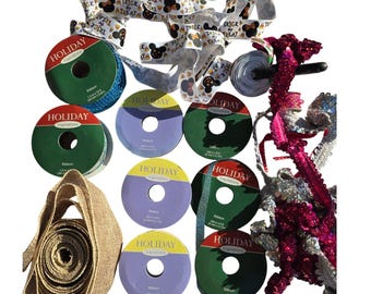 Holiday Inspirations Ribbon Lot Mickey Halloween Easter Burlap Sequin Trim A5