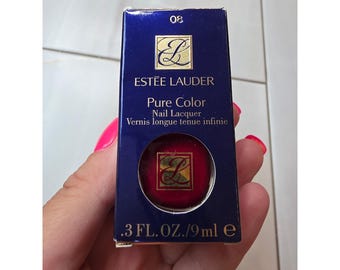 Estee Lauder Pure Color Nagellack 08 Kirschrot 0.3oz 9ml Neu F1