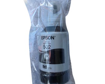 Epson 502 Black Ink Bottle EcoTank T502120-S Genuine OEM Factory Sealed E2