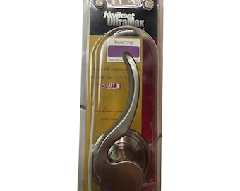 Manilla de puerta inactiva Kwikset UltraMax Brooklane, níquel satinado, izquierda, 788BRL C2