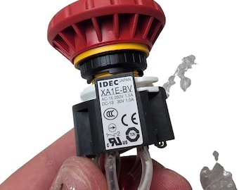 Interruptor de parada de emergencia IDEC XA1E-BV, tipo hongo rojo, liberación por giro, 16 mm, E-Stop B3