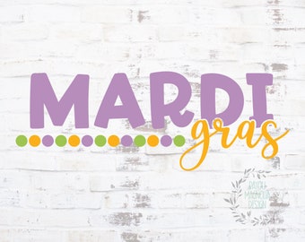 Mardi Gras SVG: Fat Tuesday Shirt Cut Files (Digital Download)