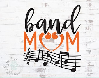Band Mom SVG: Design per maglietta, banda musicale (download digitale)