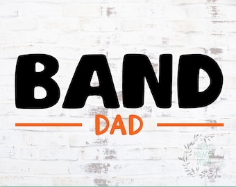 Papá de la banda SVG: Diseño de camiseta para Cricut y Silhouette (Descarga digital)