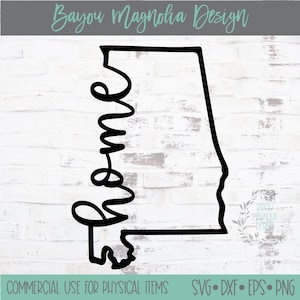 Alabama State Outline SVG - Alabama State SVG - Alabama Home svg - State svg - AL svg - Clip Art - Cricut - Silhouette -