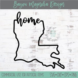 Louisiana Home State Outline SVG: Cricut, Silhouette (Digital Download)