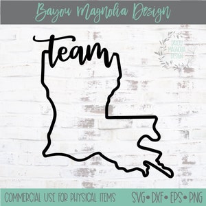 Louisiana Team Outline SVG: State Silhouette (Digital Download)