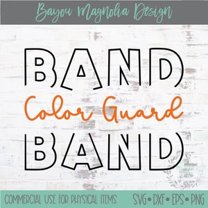 Marching Band Color Guard Cut File for Cricut and Silhoutte - Svg Png Eps Dxf