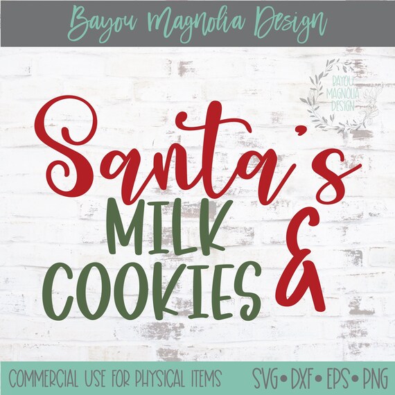Santa's Milk and Cookies SVG Christmas SVG Santa SVG - Etsy