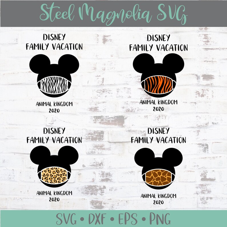 Download Mickey Mouse with Animal Print Mask SVG Bundle Mickey Mouse | Etsy