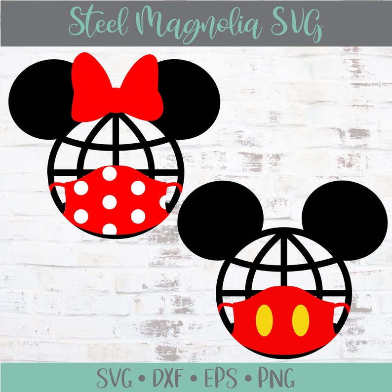 Download Minnie & Mickey Epcot with Mask SVG Minnie Epcot Shirt SVG ...
