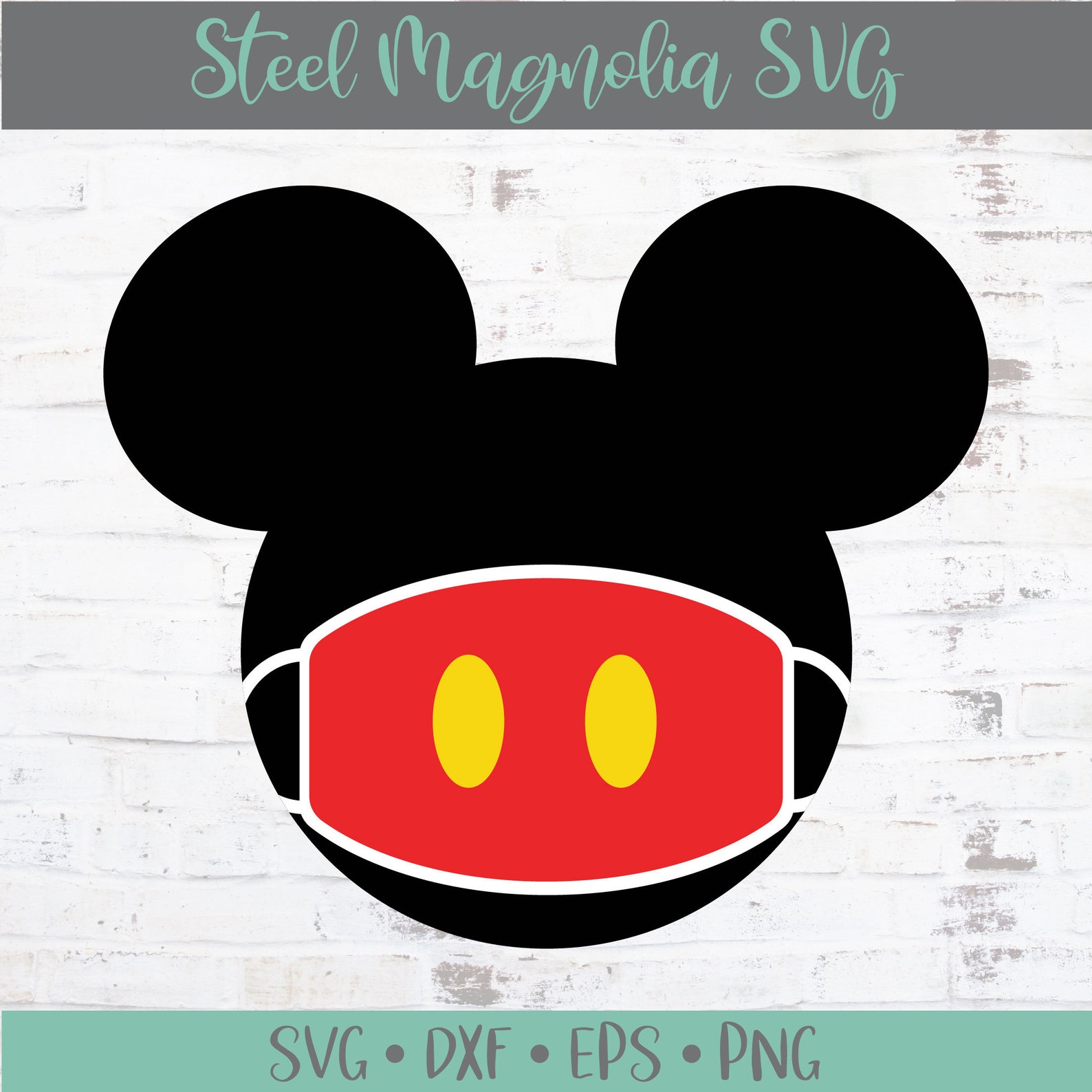Mickey Mouse with Mask SVG Mickey Mouse SVG Mickey Mask Etsy
