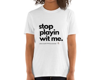 Stop Playin Wit Me Tshirt. Track Star. Tokyo 2021. Focus. Olympics.