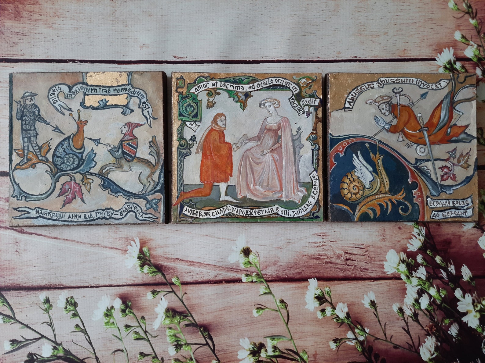 Medieval wall art medieval manuscript for home decor Etsy