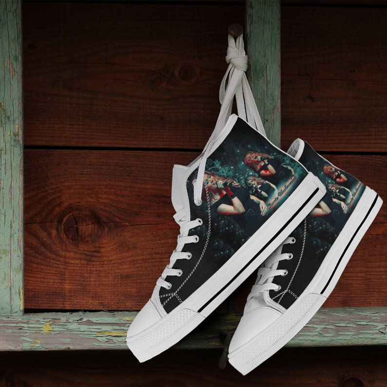 Carrie Underwood Shoes Carrie Underwood Art High Tops Hi | Etsy