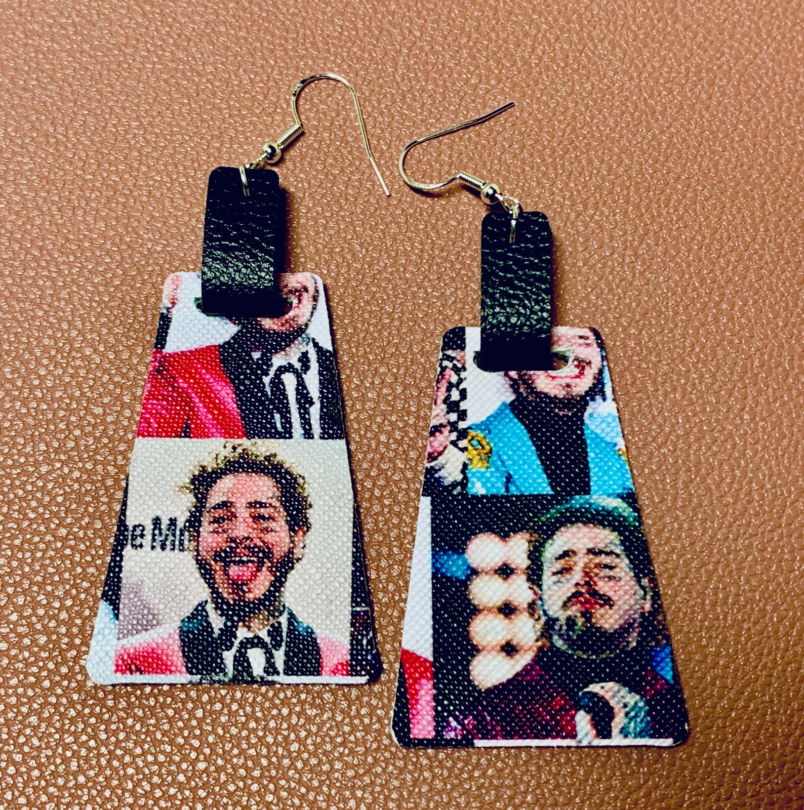 Post malone earrings. Post malone faux leather earrings. Post Etsy